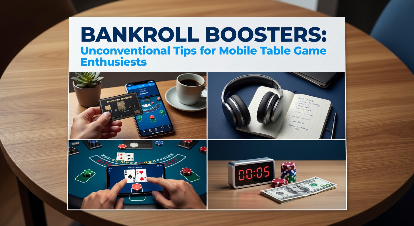 Mobile-Gerät mit laufendem Tischspiel-App, Bankroll-Tracker im Vordergrund